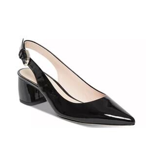 Kate Spade Women's Black Patent Mika Pointed Toe Slingback Pumps Heels 8M